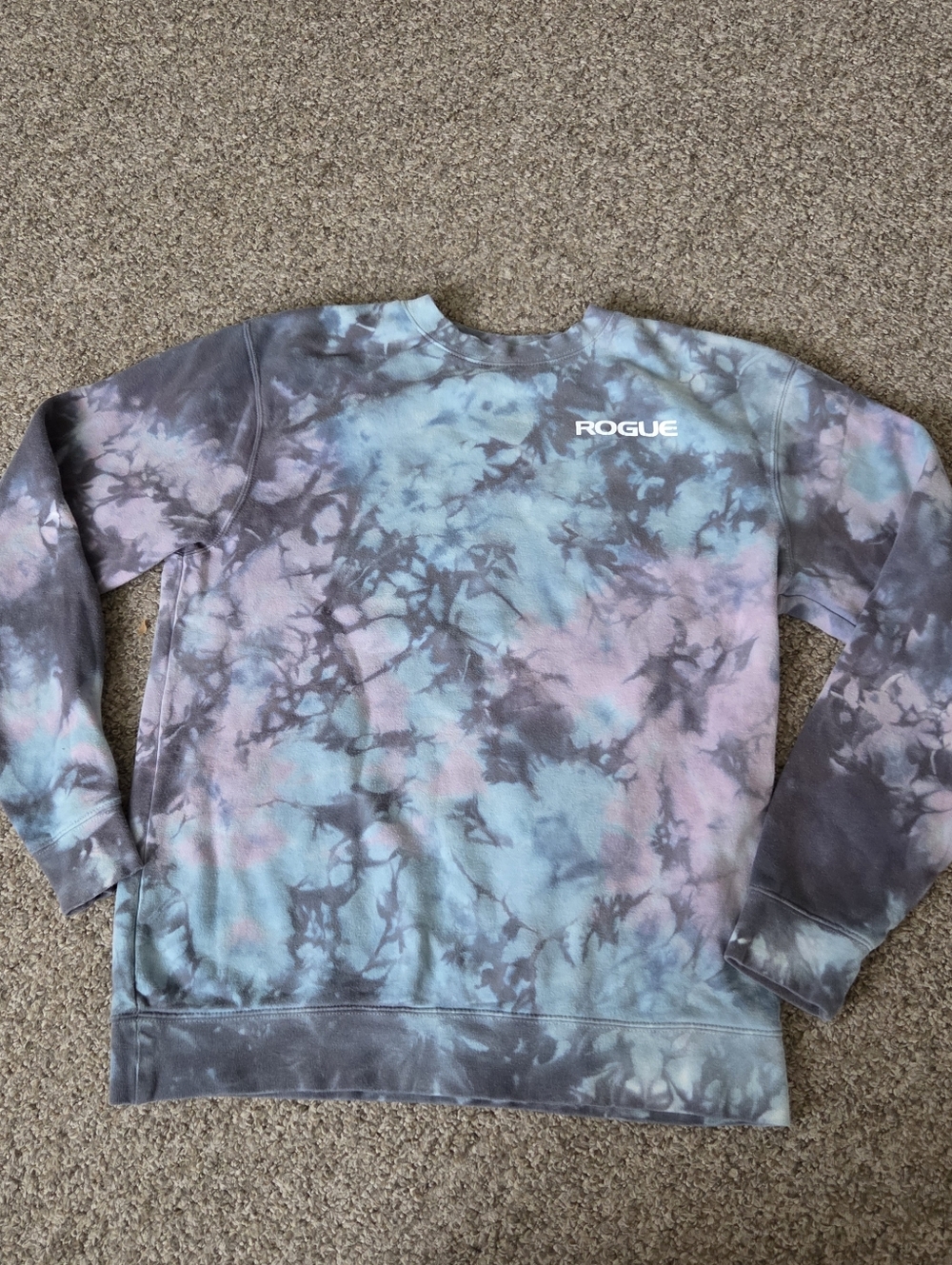 Rogue fitness sweatshirt Basic Pastel Tie Dye Crewneck Mens M